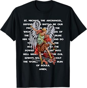Saint Michael The Archangel Catholic Prayer T-Shirt
