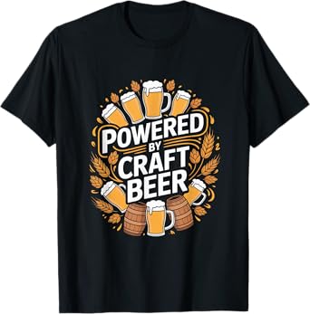 Powered by Craft Beer Brew Lover Mugs T-Shirt