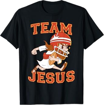 Christian Team Jesus Football Lover Faith Hope Christmas T-Shirt, Black