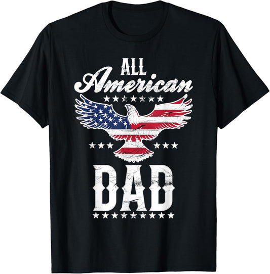 Eagle 4th of July Fathers Day USA Dad T-Shirt