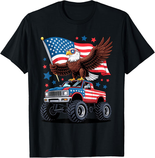 Bald Eagle American Flag Happy 4th Of July Independence Day T-Shirt
