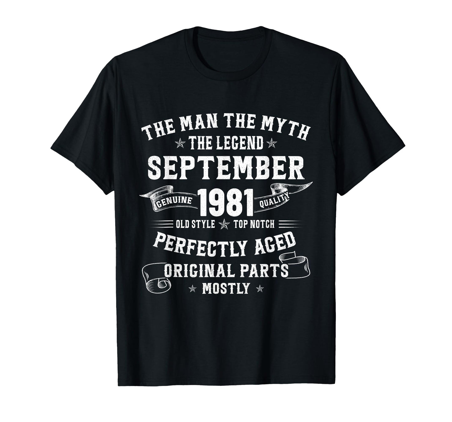 44 Year Old Birthday Gifts For Men September 1981 44th Bday T-Shirt