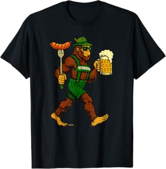Sasquatch Oktoberfest Beer Festival Prost Funny Oktoberfest T-Shirt