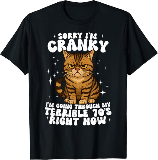Sorry I'm Cranky I'm Going Through My Terrible 70's Cat T-Shirt