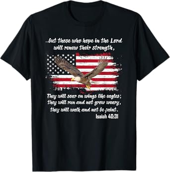 Isaiah 40:31 T-Shirt Holy Bible Verse Scripture Shirt T-Shirt