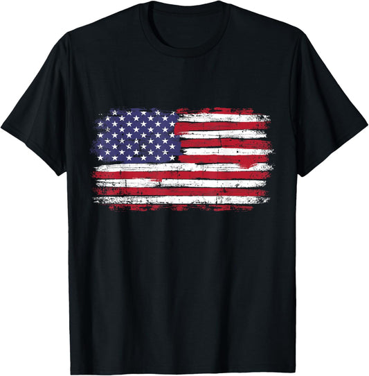 US flag vintage for american independence day on 4th of July T-Shirt