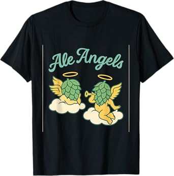 Ale Angels Beer Lover novelty Bar Humor Hop Clouds T-Shirt
