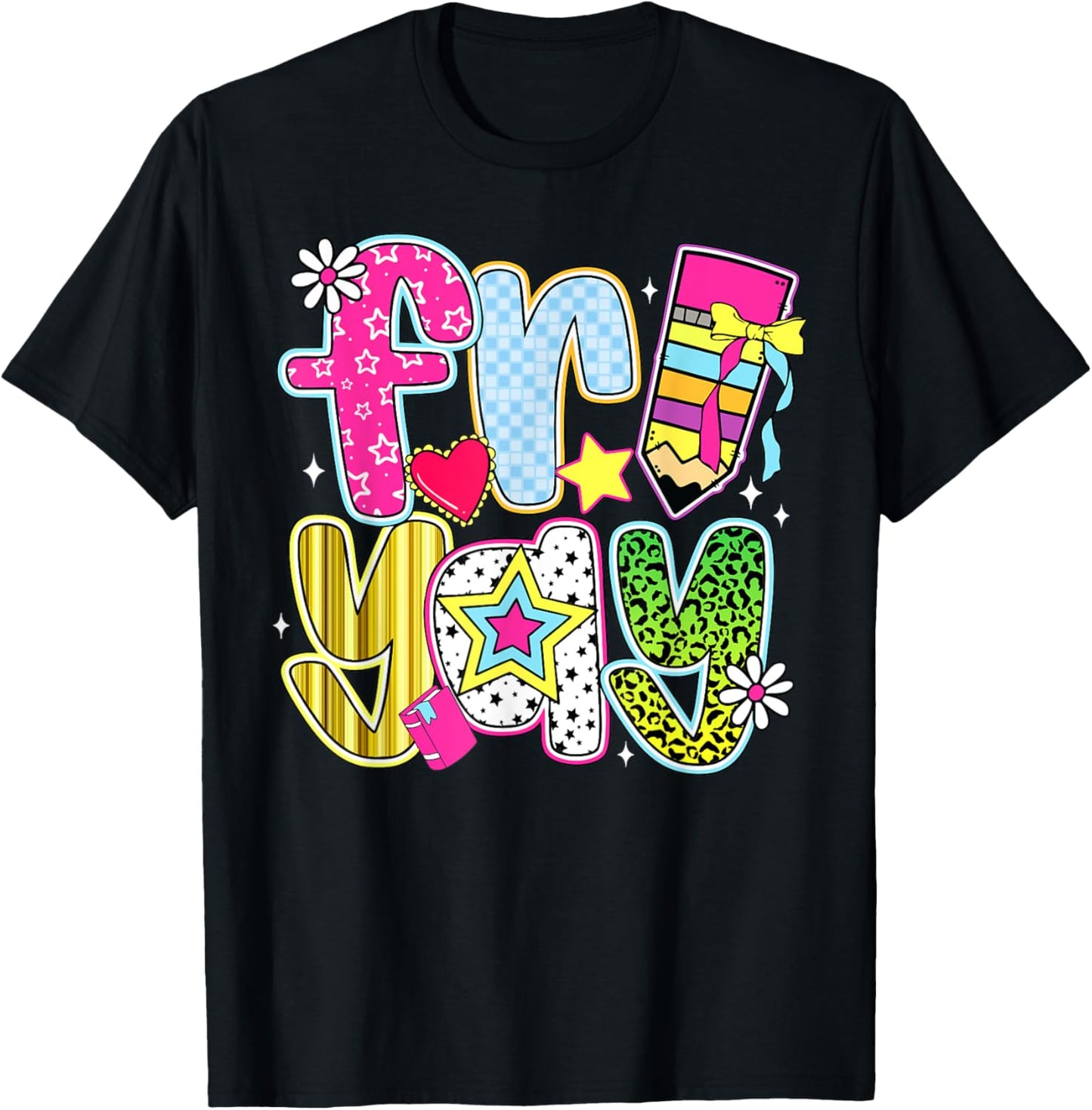 Fri‑yay Weekend Teacher T‑Shirt Funny Back To School by TeeBrew