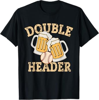 Baseball Double Header s Lucky Baseball T-Shirt