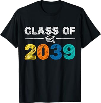 Class of 2039 Grow With Me First Day of School Graduation T-Shirt