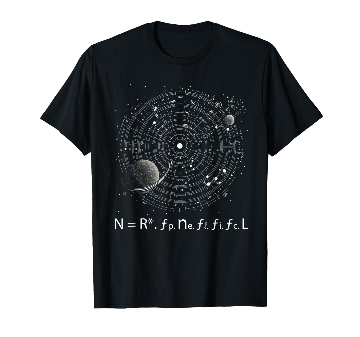 Drake Equation Estimation of Alien Civilizations T-Shirt
