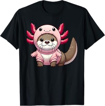 Kawaii Otter Axolotl Costume T-Shirt