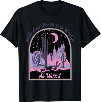 If The Stars Were Made To Worship So Will I, Jesus Religious T-Shirt
