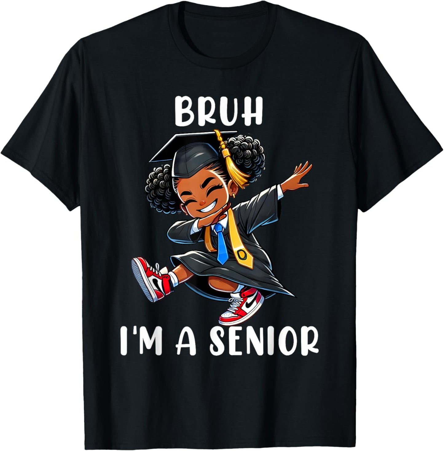 Bruh I’m a Senior Graduation Class of 2025 African Dabbing T-Shirt