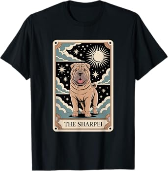 Retro Tarot Card Dog Sharpei T-Shirt