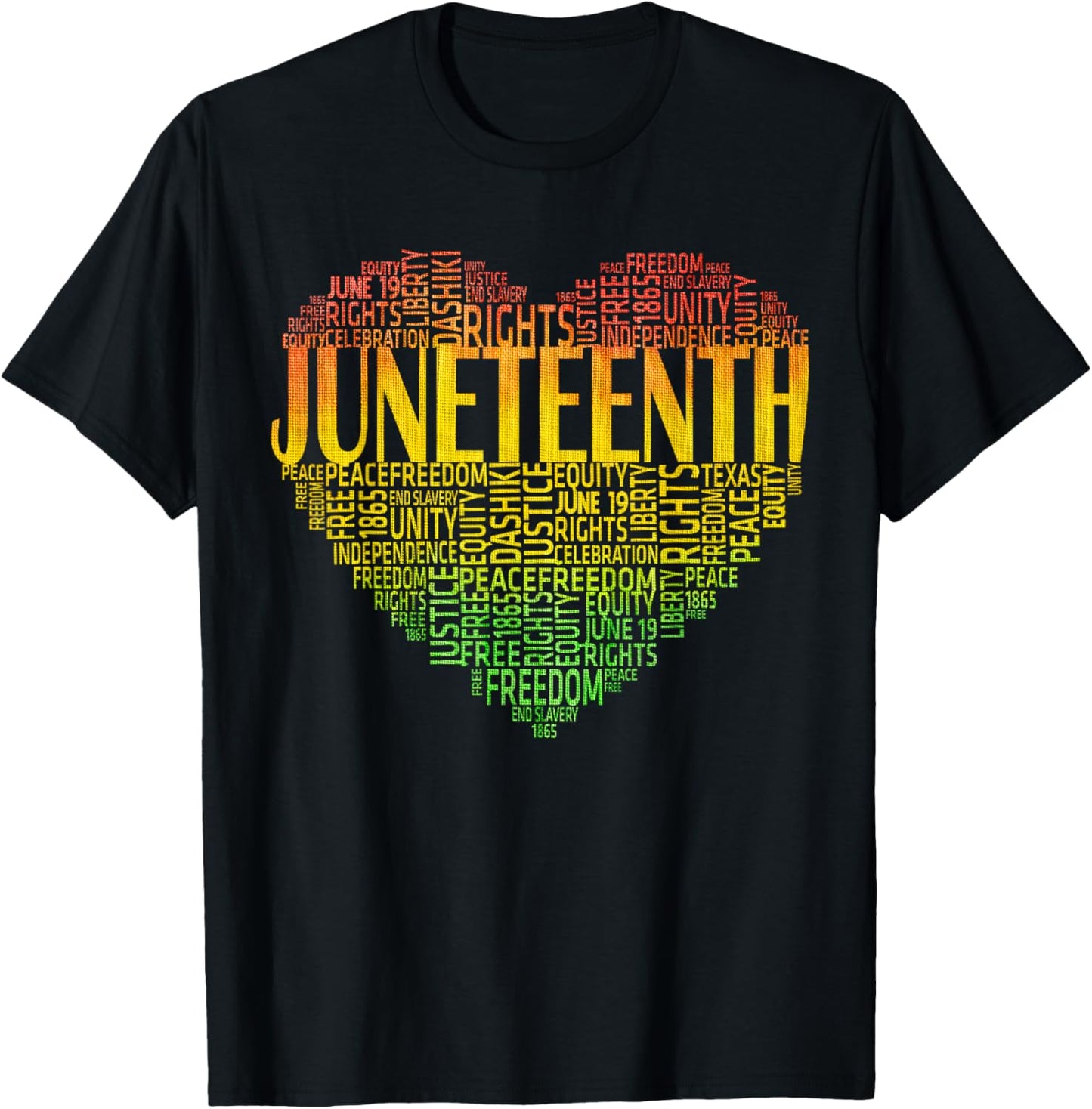 Tie Dye Juneteenth Heart Black History Month African Freedom T-Shirt