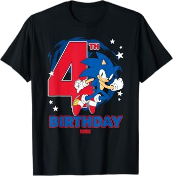 Sonic The Hedgehog 4th Birthday Epic Sonic Big Chest Logo T-Shirt