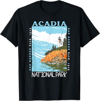 Acadia National Park Bar Harbor Maine Vintage T-Shirt