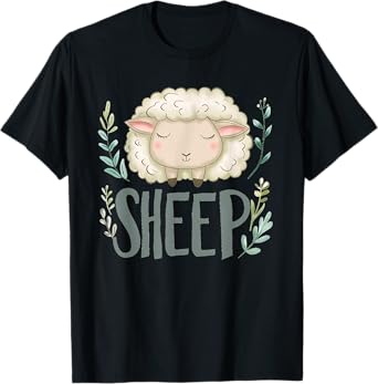 Country Sheep for a Rustic Farm Appeal T-Shirt