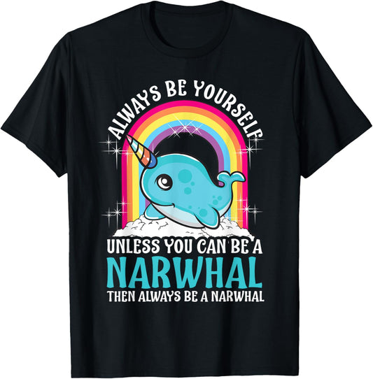 Cool Narwhal Art For Men Women Kids Narwhal Costume Narwhal T-Shirt