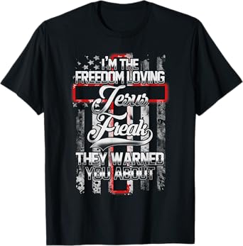 Freedom Loving American Jesus Freak Bible T-Shirt