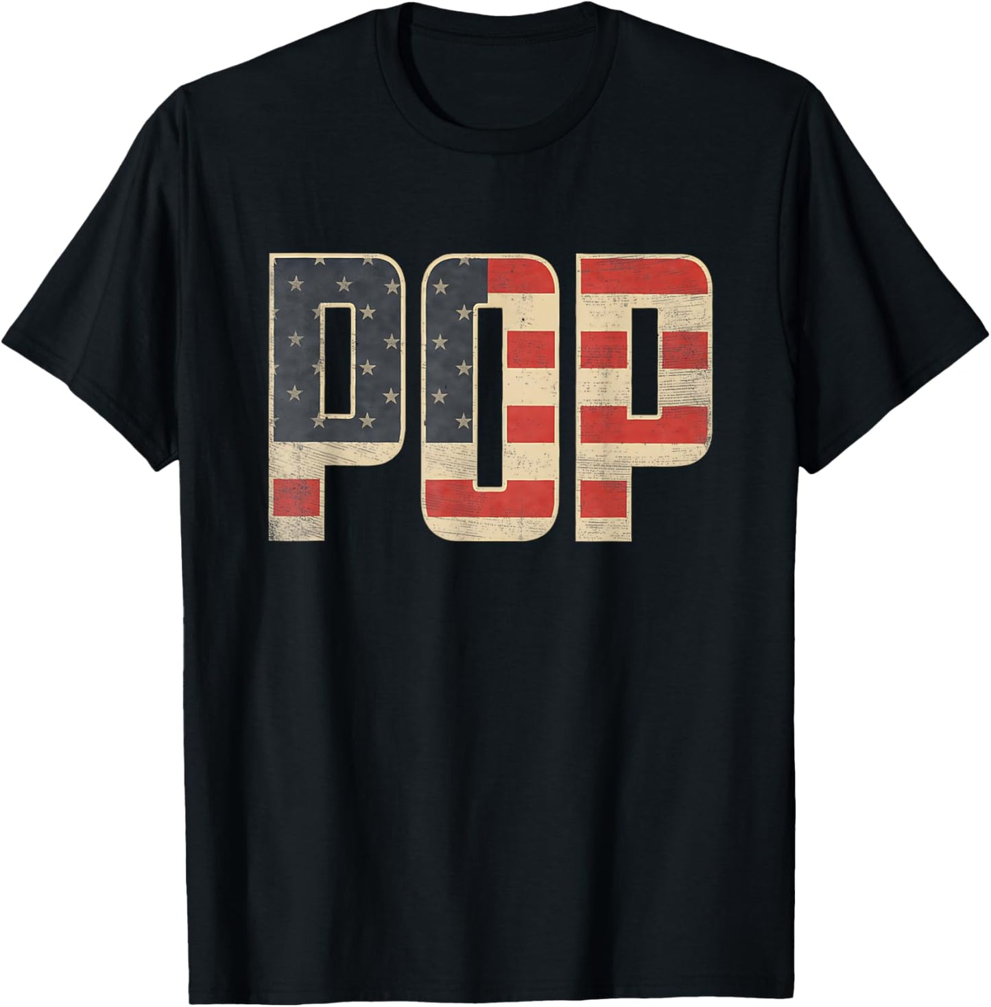 Pop Bold American Flag Father’s Day Pop T-Shirt