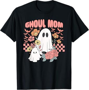 Ghoul Mom Halloween Ghost Spooky Season Retro Mama T-Shirt