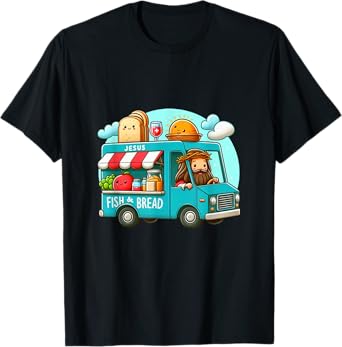 Jesus' Fish & Bread Food Truck cute for cute for foodies T-Shirt