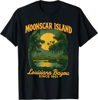 Moonscar Island Retro Cartoon Halloween Zombie Island T-Shirt