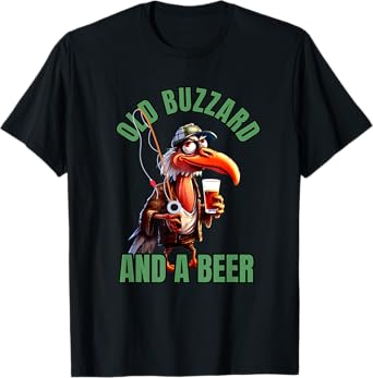 Old Buzzard And Beer Old Man Beer Lovers Senior Grandpa T-Shirt