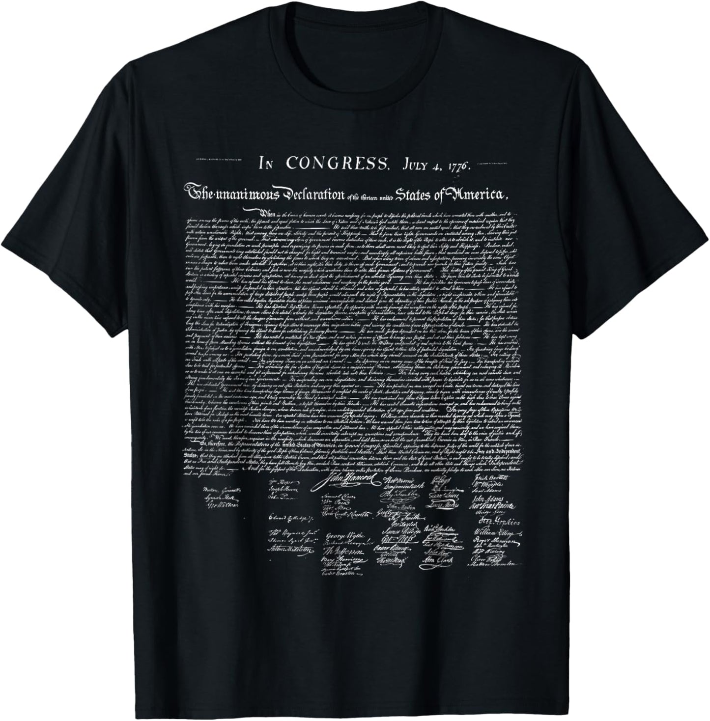 Declaration of Independence liberty Constitution America USA T-Shirt