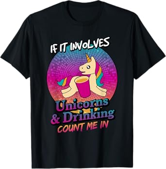 Unicorns and Beer Drinking Funny Unicorn T Shirt T-Shirt