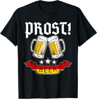 Oktoberfest PROST Beer Bier Drinking German Flag Womens Mens T-Shirt