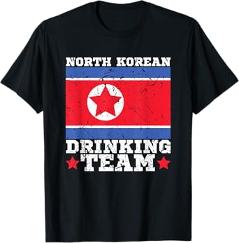 North Korean Drinking Team Funny North Korea Flag Beer T-Shirt