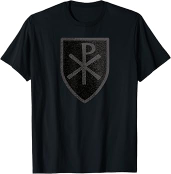 Chi Rho Christian Jesus Christ Symbol Shield Crest T-Shirt