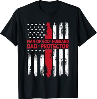 Jesus God Religious Man of God Husband Dad Protector T-Shirt