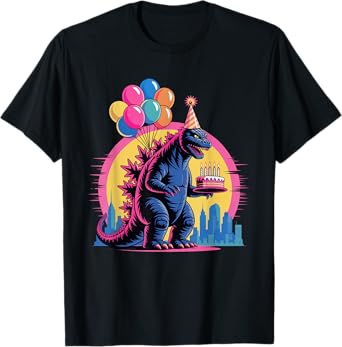 Kaiju Birthday Funny Shirt Monster Movie Birthday Decoration T-Shirt