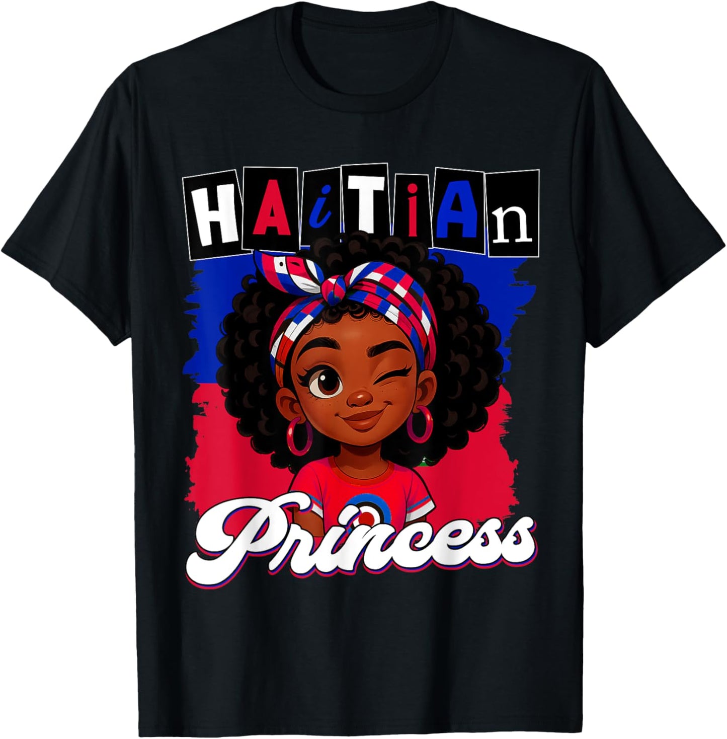 Haitian Princess Ayiti Pride Haiti Flag Day Girls Gifts T-Shirt
