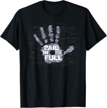 Paid in Full Jesus Nail Hand Print T Shirt Christian Gift