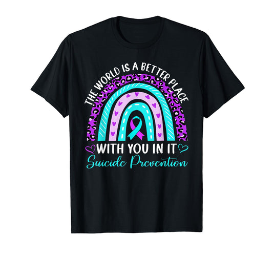 Vintage Rainbow Suicide Prevention Awareness Men Women T-Shirt