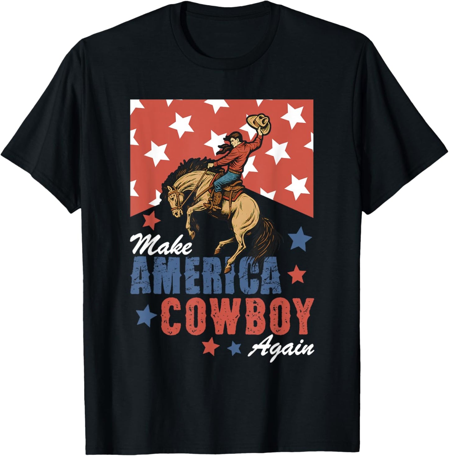 Make America Cowgirl Cowboy Again Western 4th Of July T-shirt