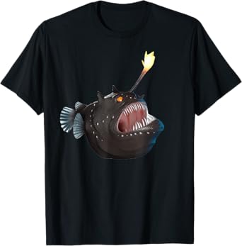 realistic Anglerfish Creatures Deep Sea Monster Angler Fish T-Shirt