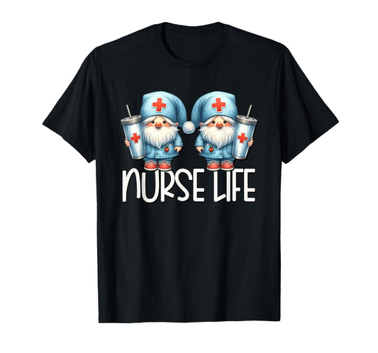 Coffee Nurse Life Needs Coffee Gnome Graphic For Nurses T-Shirt
