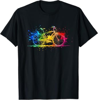 Colorful Bicycle Cycling Biking Cyclist Bicycling T-Shirt