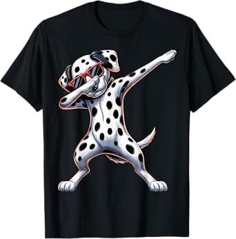 Dalmatian Dabbing Dog T-Shirt for Men Women Kids