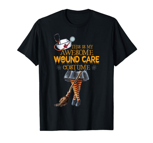 Wound Care Nurse Costume Witch Halloween Nurse T-Shirt