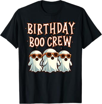 Birthday Boo Crew Matching Halloween Birthday Party Ghosts T-Shirt