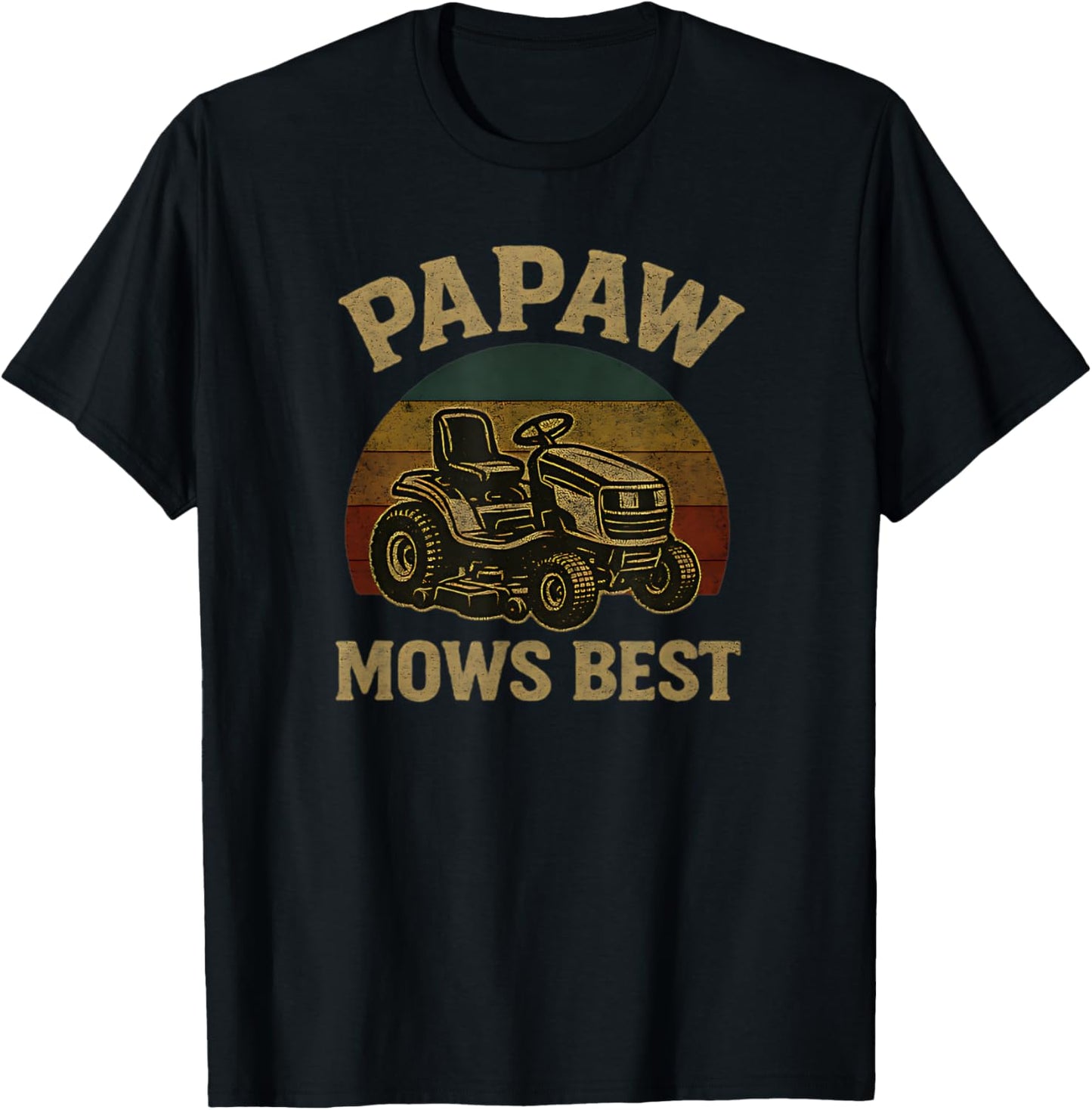 Papaw Mows Best Funny Retro Lawn Mowing T-Shirt