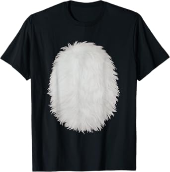 White Belly Costume DIY Cosplay Panda Bear Cat Skunk Deer T-Shirt