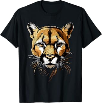 Puma Big Cat Mountain Lion Cougars Pumas Panther Cute Cougar Men Women Kids T-Shirt
